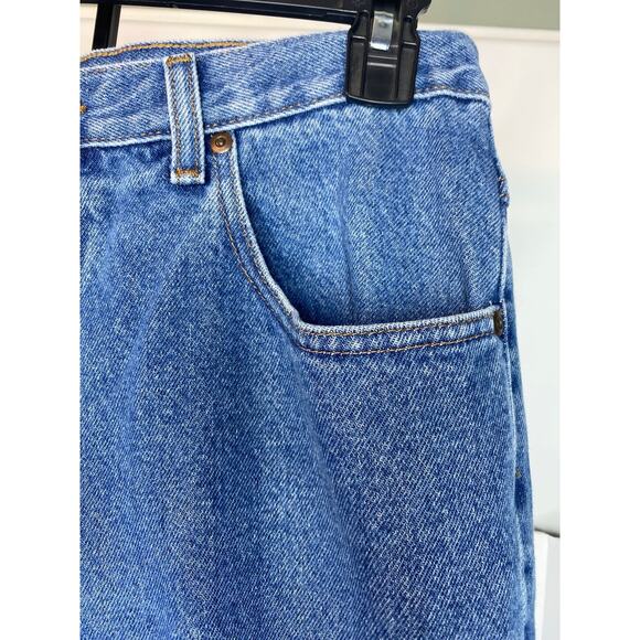 LL Bean Men's Blue Denim Jeans 33x30 Natural Fit Straight Leg - Picture 7 of 12